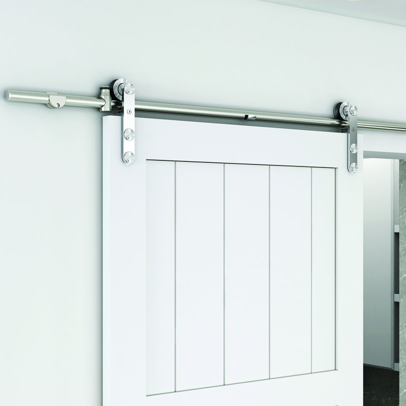 Stainless Steel Standard Single Barn Door Hardware Kit