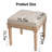 Small Padded Bench, Square Upholstered Rustic Ottoman Bench, Vanity Stools For Bedroom, 15.75" X 15.75" X 15.75" Beige