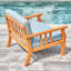 Chaise d'extérieur avec coussin Honey Nautical Curve