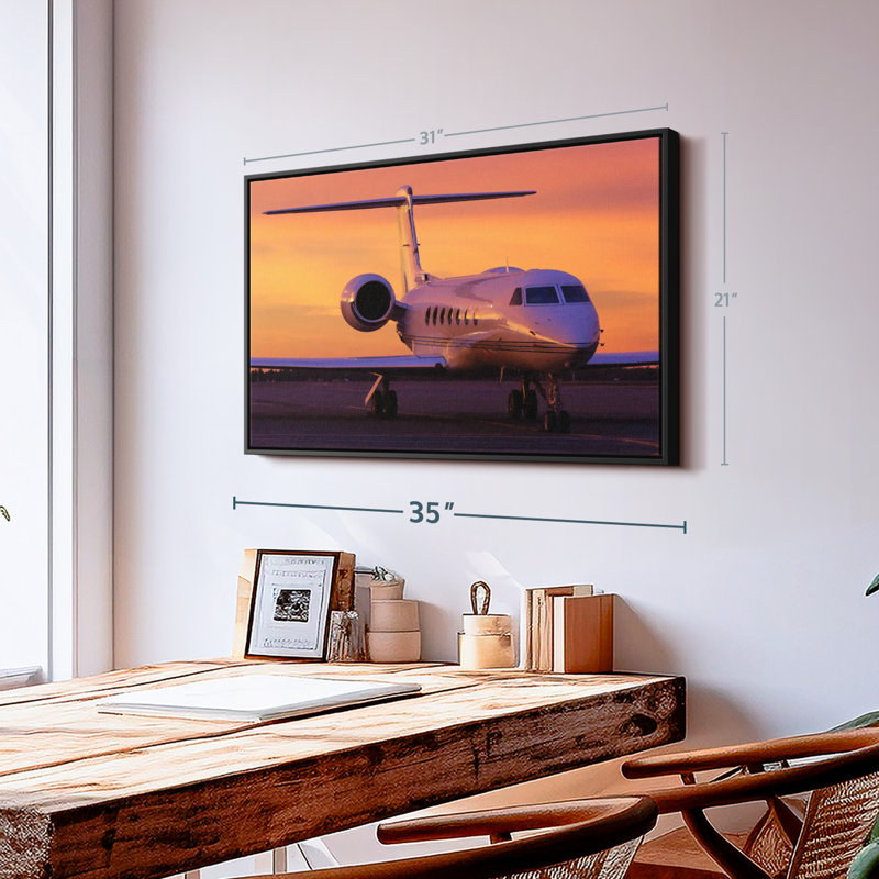 " Parked Business Plane Wall Art ", 21" H x 31" W