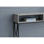 Accent - Plateau en stratifié gris et base en métal noir