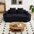 Boneless 77.95'' Modern Sectional Sofa, 2-Seater Curved Chenille Loveseat-1394209912
