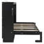 Lit escamotable simple de taille simple pliable sur le côté avec motif imprimé tendance, éclairage DEL sous le lit et prise USB intégrée - conception peu encombrante-240920527-240920525