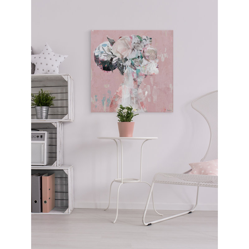 Elegant Bun by Parvez Taj - Wrapped Canvas Painting, 20cm H x 20cm W