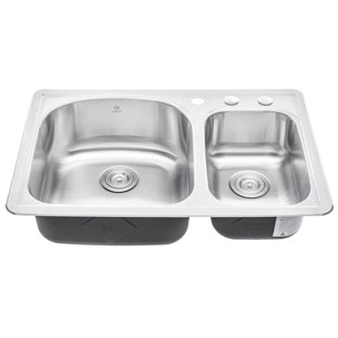 33'' L Double Bowl Stainless Steel Kitchen Sink
