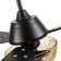 42"W Cecily LED Indoor Amber Swirl Hand-Cut Glass Ceiling Fan With Remote Control