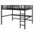 Metal Loft Bed With Power Outlet And LED Lighted