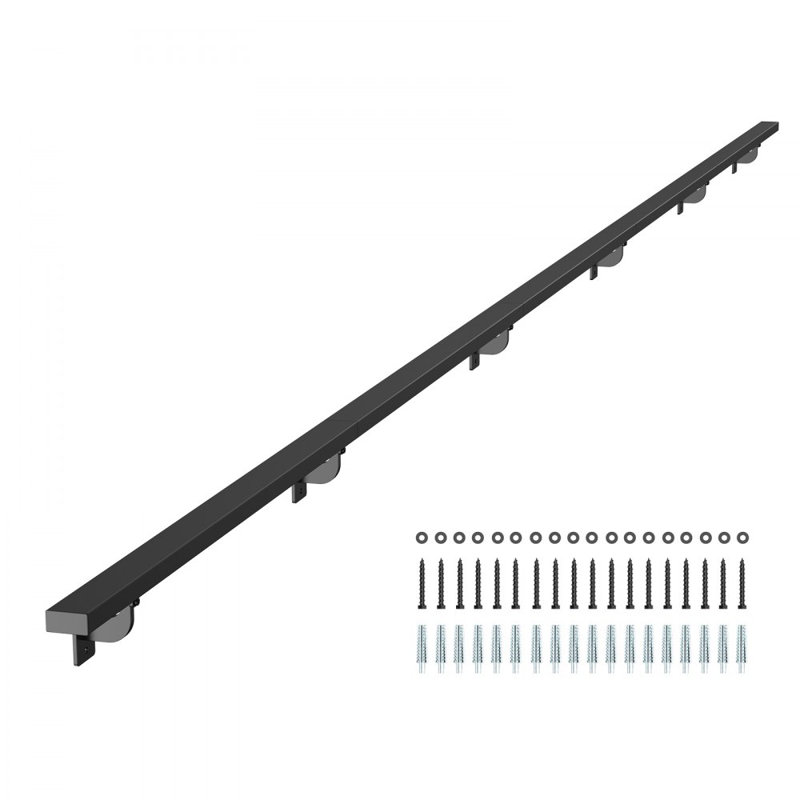 Rampe d'extérieur murale en aluminium, H 4,76 po x l 180 po x P 3,31 po