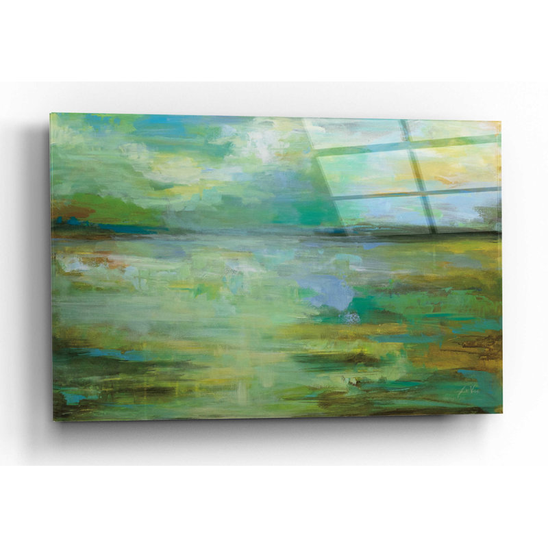 «Calm» par Jeanette Vertentes, art mural en verre acrylique, H 12 po x l 16 po
