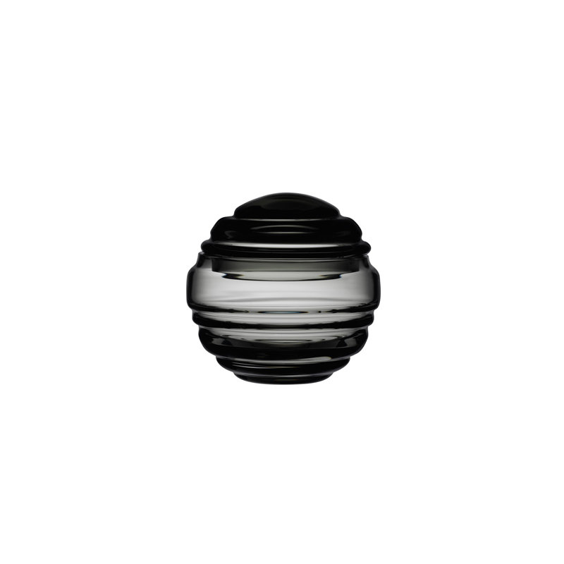 Nest Lead Free Crystal Jar, Smoke, 90mm