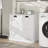 Laundry Sorter Cabinet, Two-Compartment Tilt-Out with Removable Bags, Off-White | MDF | Laundry Room