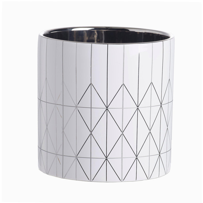Jardinière en céramique D6,3 x 6,3 po, H 6 po x l 6 po x P 6 po