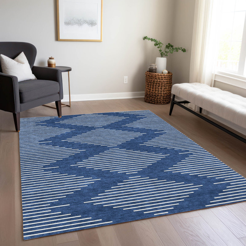 Tapis intérieur / extérieur lavable à la machine Chayden ACN1016, Rectangle 9 pi x 12 pi