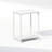 Villalba Industrial Metal Frame Nightstand, Bedside Table, White-731584879-731584877-731584882