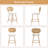 26''Modern Armless Upholstered Counter Stools With Rattan Backrest-2095708993