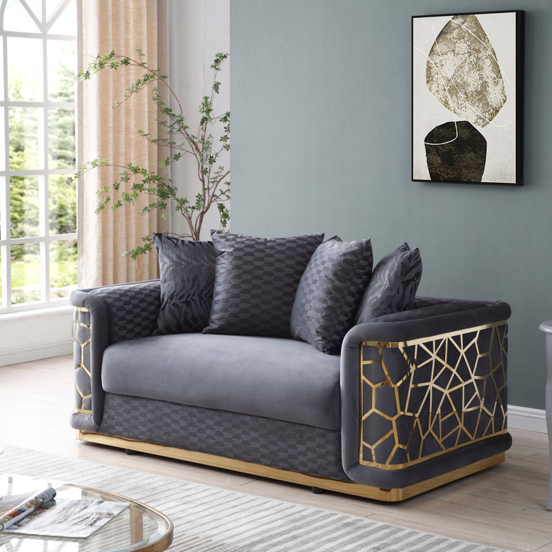 Causeuse de salon Talia G0997A-L, Gris foncé