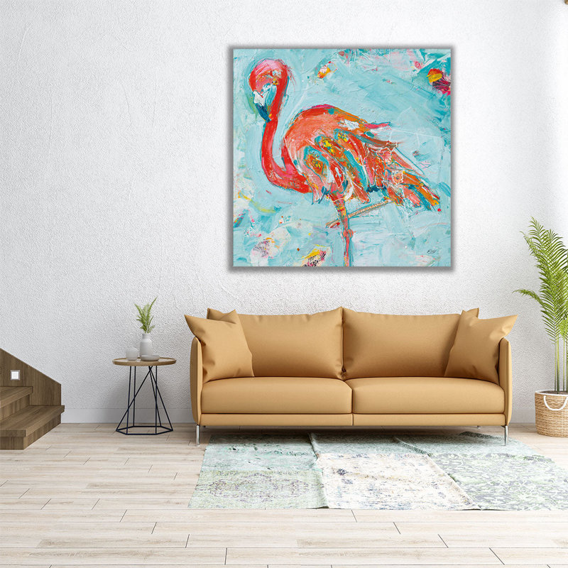 Flamingo Bright - Canvas Print Wall Art, 40" H x 40" W
