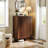 24 Pair Shoe Storage Cabinet with 2 Shutter Doors-668760906