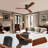 52 Inch Flush Mount Ceiling Fan DC 3 Wood Fan Blade Noiseless Reversible Motor Smart Remote Control Without Light-275226157-275226152