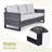 Nazime 6 - Pieces Outdoor Patio Sofa Seating Group with Ottomans and Cushions-1098628435