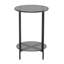 Kiyra Glass Top Cross Legs End Table