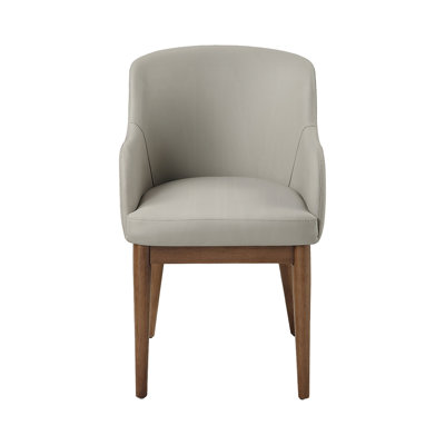 FAUTEUIL 24,4 po (ensemble de 2), cuirette et noyer