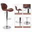 Dondale Swivel Upholstered Adjustable Height Counter Stool with Metal Frame-658110491