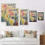 «Grunge Color Dahlias Flowers», reproduction de cadre photo sur toile-228302598-228302618
