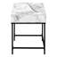 Bureau d'ordinateur, bureau personnel, ordinateur portable, tiroirs de rangement, L 48 po, travail, stratifié aspect marbre, métal noir, contemporain, moderne-945309188