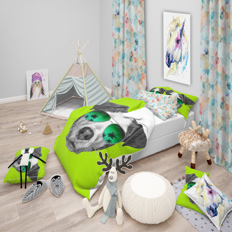 Ensemble de housse de couette jack olivier, Housse simple + 1 taie décorative