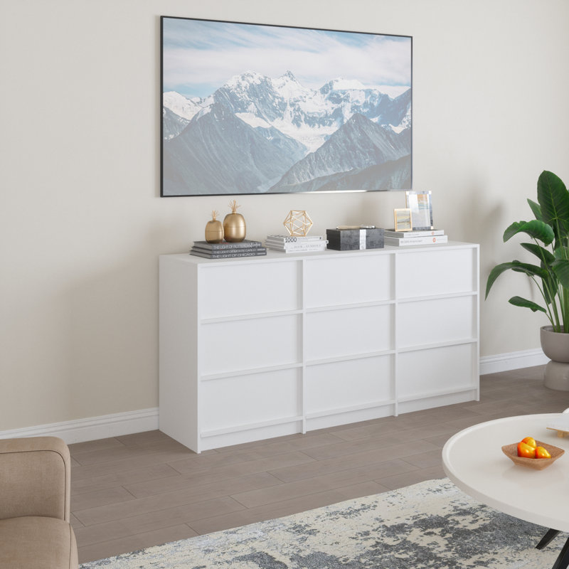 Jadonna 9-Drawer Dresser, Bedroom Dresser, White