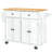 43.3'' Wide Rolling Kitchen Island with Storage and Solid Wood Top-86787617