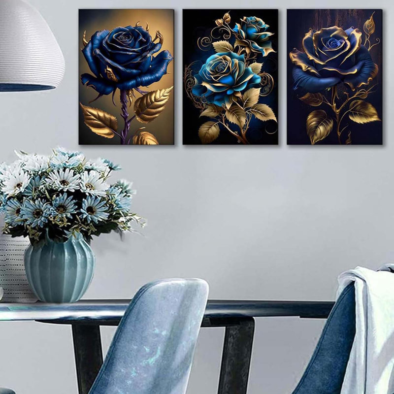 3 Piece Wrapped Canvas Print, 60 cm H x 40 cm W