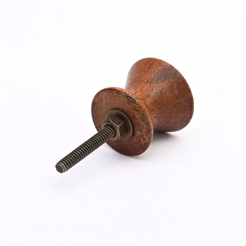Brown Push-Pin Wooden Knob – Set of 6