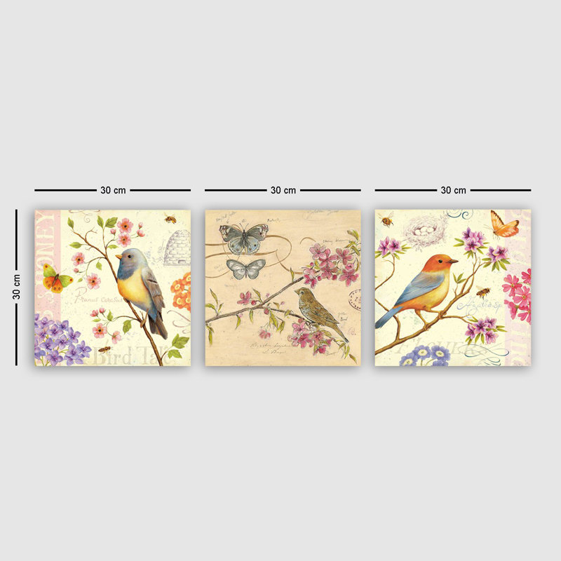 Ensemble de 3 impressions sur toile tendue
