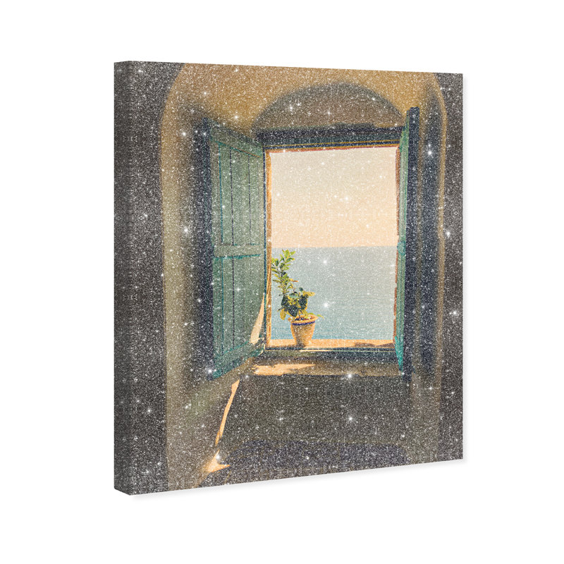 Shuttered Window Canvas Buildings & Cityscapes Print by Oliver Gal, Black Frame, 16 x 20, Gallery Wrapped, 36"H x 45"W