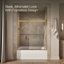 Porte de baignoire de dérivation 59,62 "x 62" avec technologie CleanCoat Levity-60716793-69281657