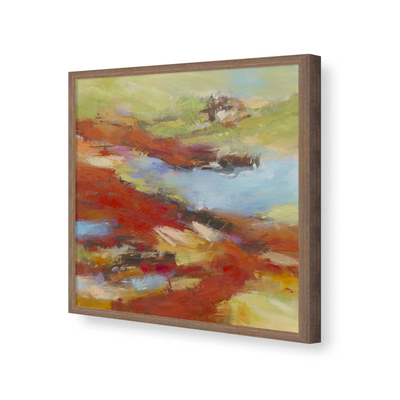 «Sliding Into Home» par Janet tantne, reproduction d'art, Impression sur cadre ouvert sans papier mat, Brun