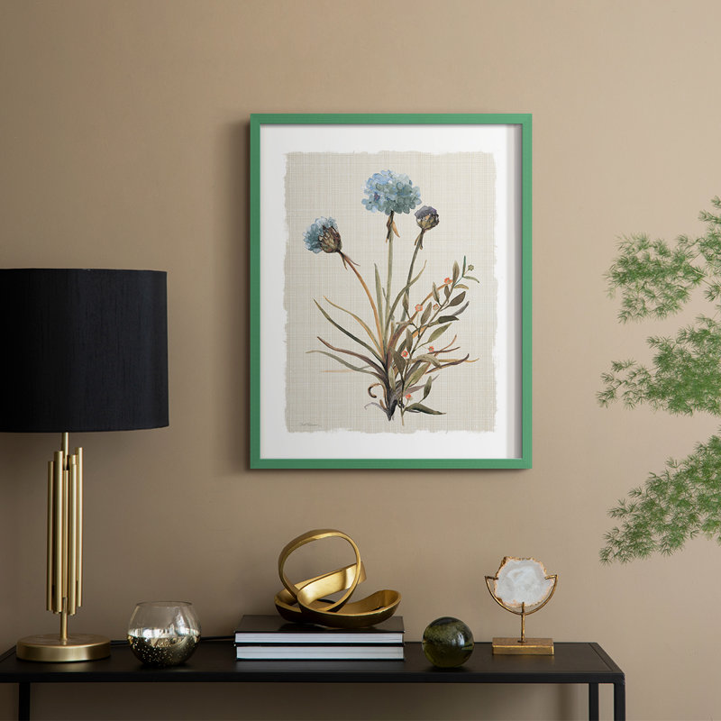 «Honeybloom Botanical I», reproduction encadrée - bois massif, H 30 po x l 24 po, Vert