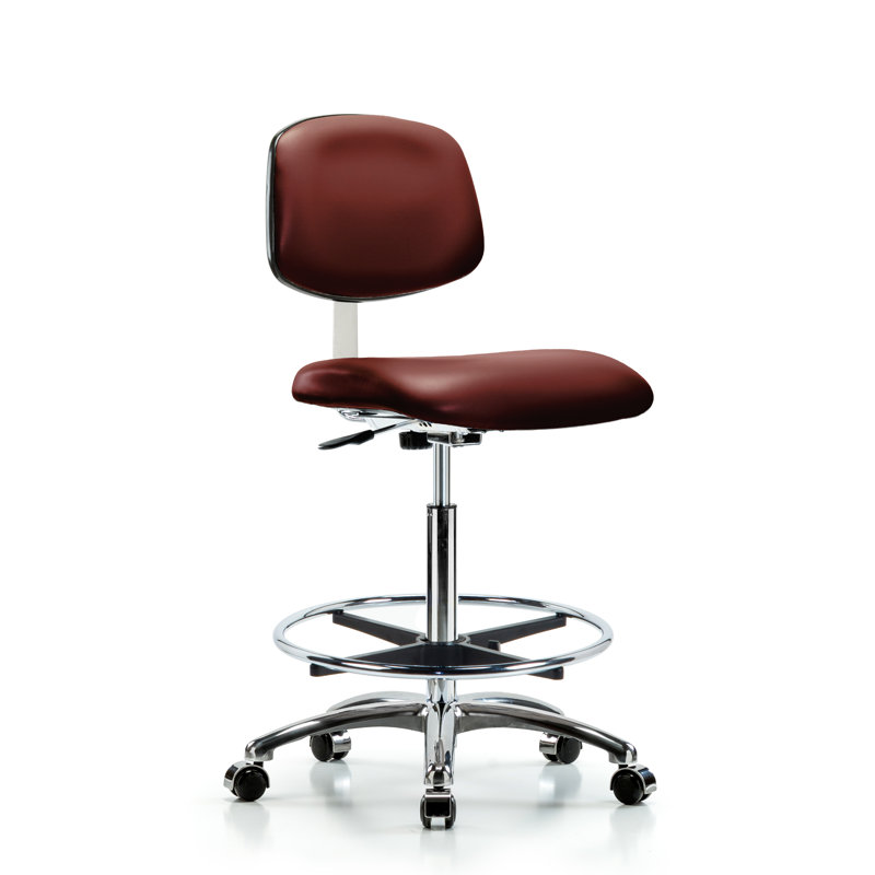 Chaise de travail en vinyle Pawsner, Roulettes, Bortsch
