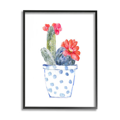 Jardinière à motif de cactus par Sally Swatland - Impression sur bois