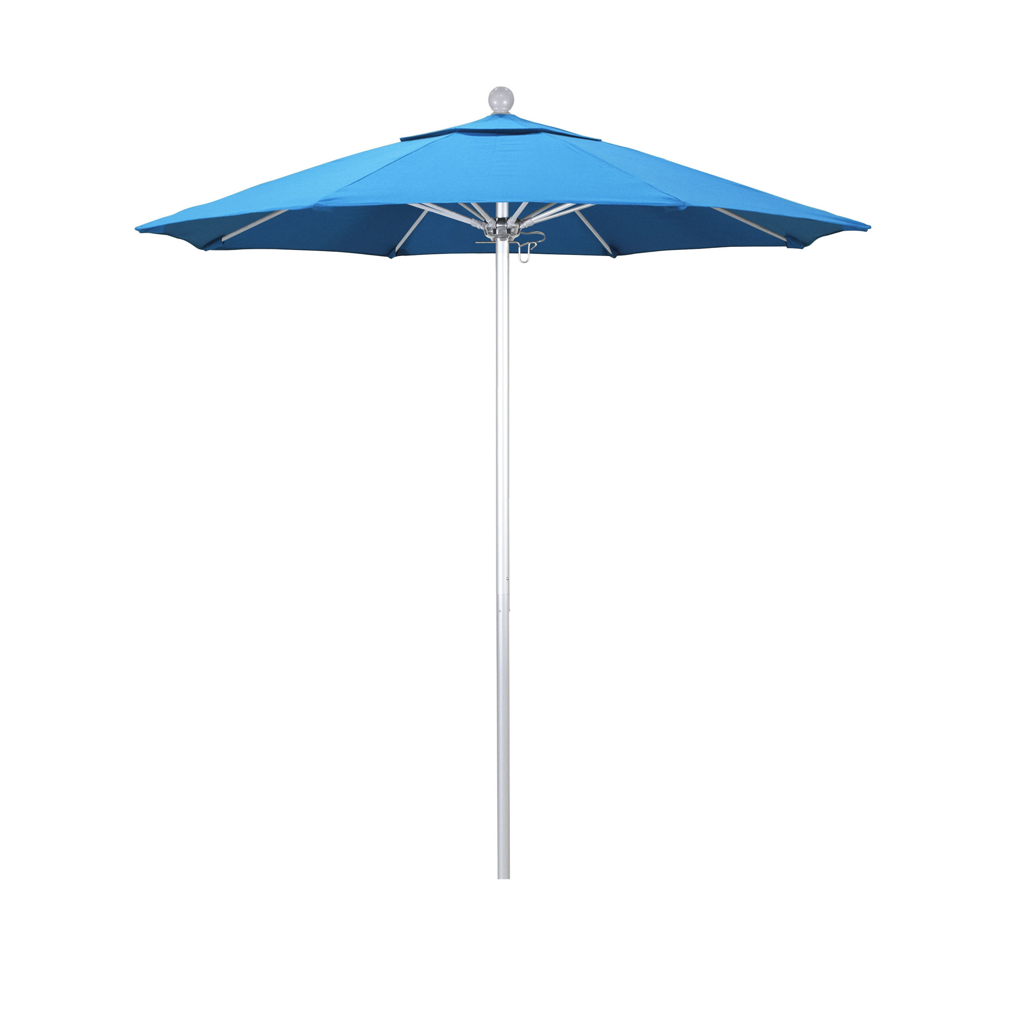 Hibo 90'' Sunbrella® Outdoor Umbrella, Canvas Cyan Sunbrella® Canvas