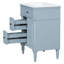 Meuble-lavabo de 24 po avec lavabo, armoire de salle de bain autoportante gris-bleu avec tiroir rabattable, tablette réglable, structure en bois d'hévéa massif, panneaux de fibres à densité moyenne et poignées en métal-121086343
