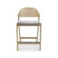 Upholstered Counter Stool with Solid Wood Frame-965519125