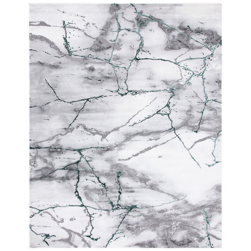 John-Paul Craft Performance Abstract Rug, Rectangle 2' x 3', Gray/Blue