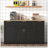 Multi-Functional Storage Sideboard with Extendable Dining Table, Adjustable Shelves, and 3-Tier Pull-Out Rack-788035243