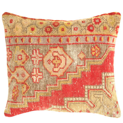Vintage Turkish Pasargad Hand Knotted Pillow 17"X 20"