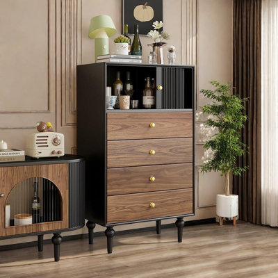 Retro Modern Simple Wooden Accent Cabinet