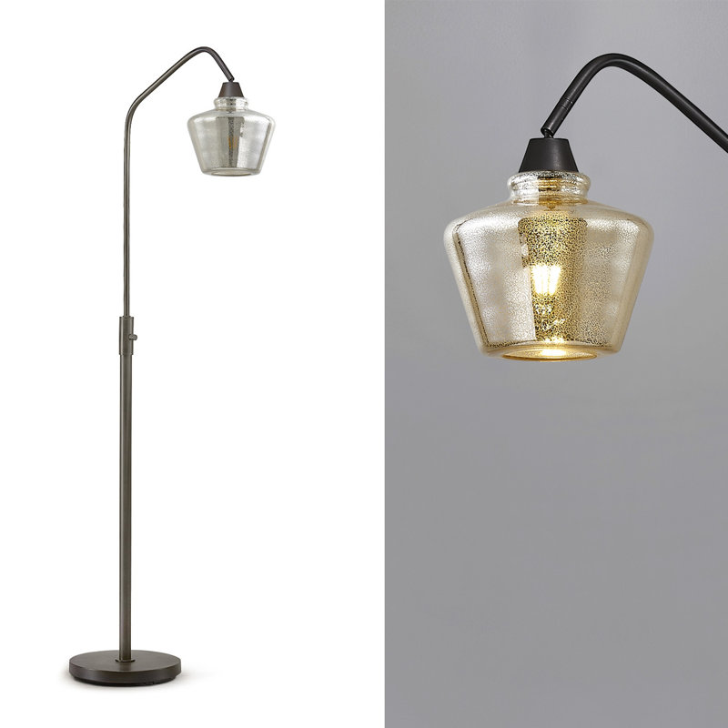 Fatos 66'' Accent Floor Lamp, Mercury, Dark Bronze