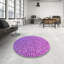 Tapis géométrique mauve / blanc-319217697